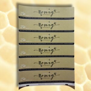 Honigetikette braun 500g / Bogen