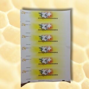 Honigetiketten Blüten 500 g / Bogen